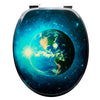 Antibacteriële Toiletbril De Wereld - Softclose/Print - Premium MDF Kamyra Home