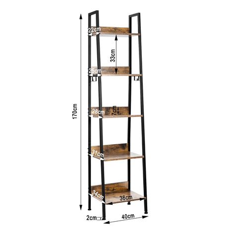Industriële Ladderkast Esra - Met 5 Lagen - MDF/Metaal Kamyra Home