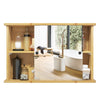 Moderne Badkamerkast Met Spiegel Ellen - Bamboe/Metaal Kamyra Home