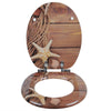 Antibacteriële Toiletbril Marine Hout - Softclose/Print - Premium MDF Kamyra Home