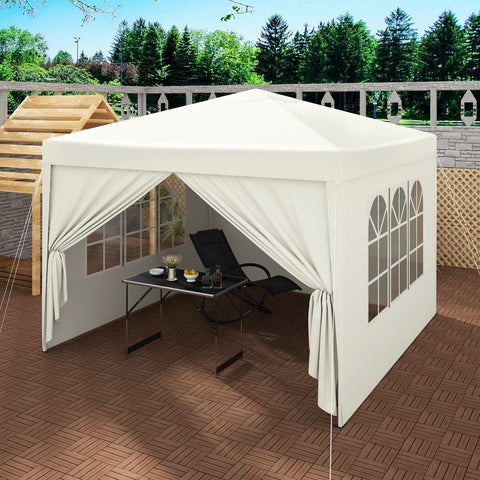 Partytent Pia - Opvouwbaar - Roestvrij Ijzer/Polyester Kamyra Home