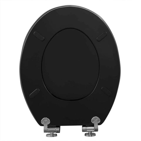 Antibacteriële Toiletbril Zwart - Softclose/Print - Premium MDF Kamyra Home