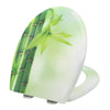 Antibacteriële Toiletbril Groene Bamboe - Softclose/Print - Duroplast Kamyra Home
